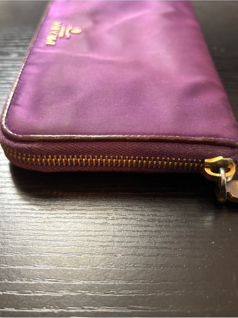 Authentic Prada Tessuto Nylon Zip-Around Long Wallet – Violet/Purple - Picture 4 of 12